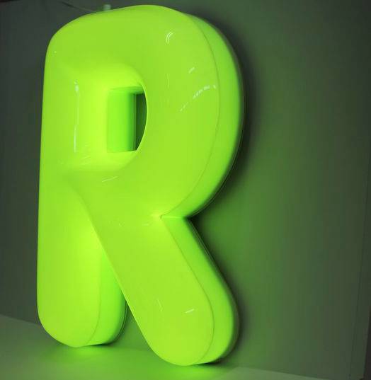 3D letter illuminated
